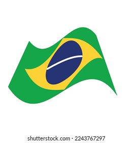 Bandera turca sobre fondo blanco. Ilustración vectorial.