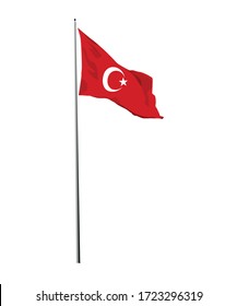 turkish flag turkey red vector