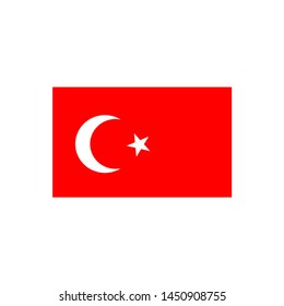 Turkish flag vector symbol icon