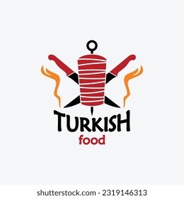 Turkish food, barbecue, steak house logo and vectors