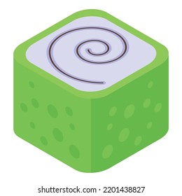 Icono de comida turca. Isometric, icono del vector de comida turca para el diseño web aislado en fondo blanco