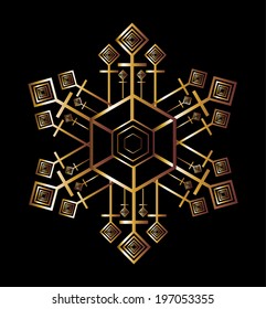 turkish golden geometric pattern vector art