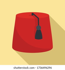 Turkish hat icon. Flat illustration of turkish hat vector icon for web design