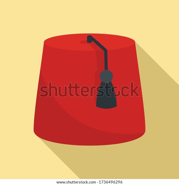 Turkish hat icon. Flat illustration of turkish hat\
vector icon for web\
design