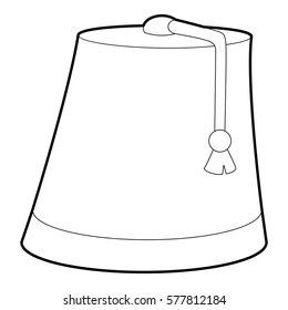 Turkish hat icon. Outline illustration of turkish hat vector icon for web