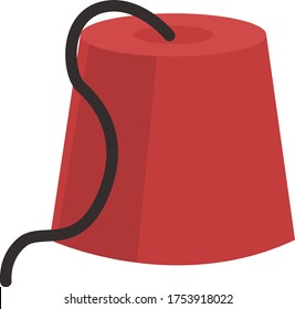 Turkish hat, illustration, vector on white background