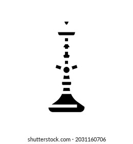 turkish hookah glyph icon vector. turkish hookah sign. isolated contour symbol black illustration