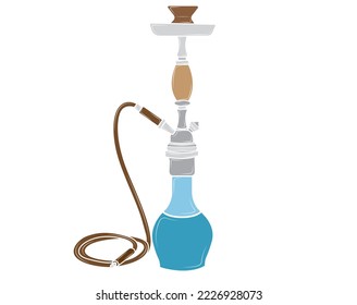 Turkish hookah in isolate on white background.Vector illustration.