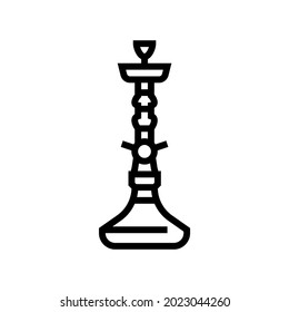 turkish hookah line icon vector. turkish hookah sign. isolated contour symbol black illustration