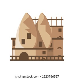 Turkish landmark building detailed style icon design, Turkey culture travel and asia theme Vector illustration