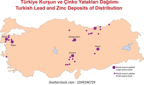 Turkish Lead and Zinc Deposits of Distribution 