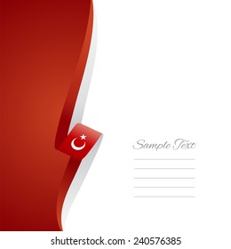 Turkish left side brochure cover vector