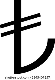 Turkish lira icon . Turkish currency symbol vector