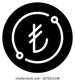 turkish lira icon for website, application, printing, document, poster design, etc.