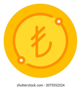 icono de lira turca para sitio web, aplicación, impresión, documento, diseño de afiches, etc.