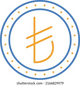 Icono vectorial de la lira turca. Se puede usar para imprimir, móviles y aplicaciones web.