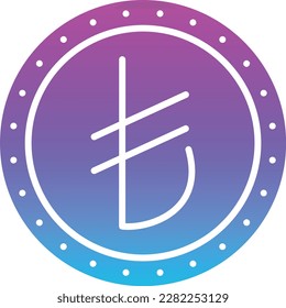 Icono vectorial de la lira turca. Se puede usar para imprimir, móviles y aplicaciones web.