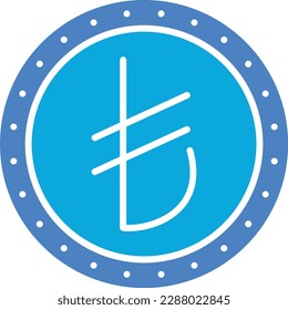 Icono vectorial de la lira turca. Se puede usar para imprimir, móviles y aplicaciones web.
