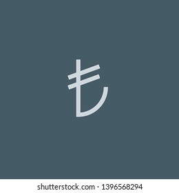 Turkish Lira vector icon. Turkish Lira concept stroke symbol design. Thin graphic elements vector illustration, outline pattern for your web site design, logo, UI. EPS 10.
