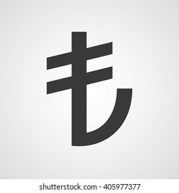 Turkish Lira Vector Sign Icon Symbol 