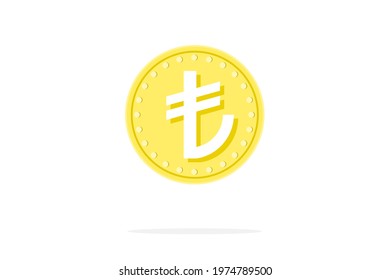 Turkish Liras symbol on a white background