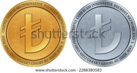 Turkish lira-tl coin vector illustrations. 3d drawing