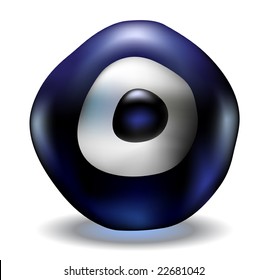 Turkish lucky charm blue evil eye bead