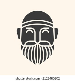 turkish Man Icon with Beard Vector Design