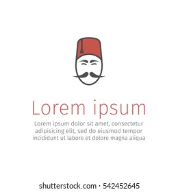 Turkish man icon. Vector sign for web graphics.