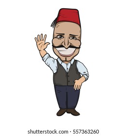Turkish man waving hello