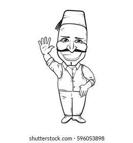 Turkish man waving hello