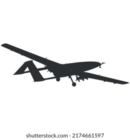Turkish military flying drone vector