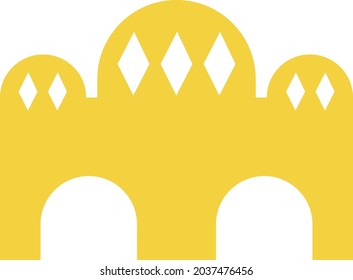 Monumento turco, ilustración, vector, sobre fondo blanco.