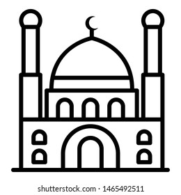 Turkish mosque icon. Outline turkish mosque vector icon for web design isolated on white background