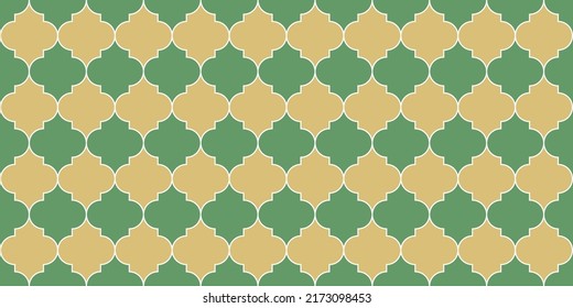 Turkish Mosque Window Shape. Ramadan Kareem Muslim Background. Moroccan Seamless Mosaic Pattern. Seamless Moroccan Design Ramadan Traditional Golden Mosque Tile. Eid Mubarak Islamic Decoration.
