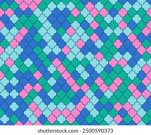 Turkish Mosque Window Vector Seamless Pattern. Eid al fitr muslim background. Traditional ramadan mosque ornament. Holy month ramadan kareem mosque pattern. Lantern shapes ethnic motif