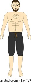 turkish oil wrestler wearing traditional leather tights