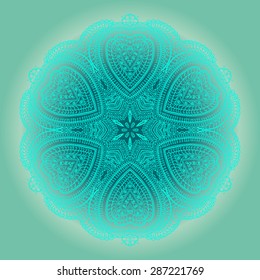 Turkish ornament , circular pattern, vector image