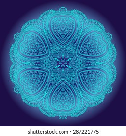 Turkish ornament , circular pattern, vector image
