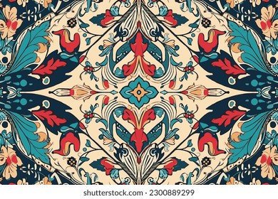 Türkisches Zierstammmuster. Abstrakte traditionelle volkstümliche alte antike Stammeslinie. Ornate eleganten Luxus Vintage Retro-Stil. Texturtextilien ethnische türkische Muster.