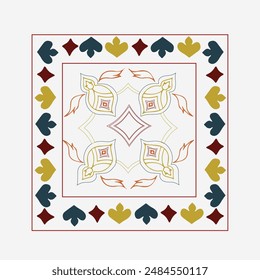 Turkish ottoman mosque art inspired modern motif . It can easily be used on any surface like fabric, home decor items and also used in digital prints.