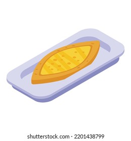 Icono del orgullo turco. Isométrico del icono del vector del orgullo turco para el diseño web aislado en fondo blanco
