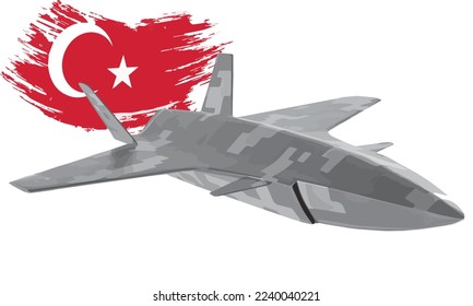  turkish plane unmanned air plane vector svg