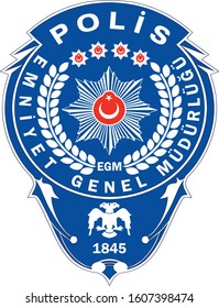 Turkish Police Emblem Vector İllustator