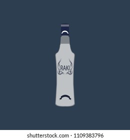 turkish raki vector icon for app and website