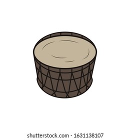 Turkish regional drum vector drawing