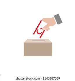 Turkish Republic of Northern Cyprus Elections Vote Box Vector Work