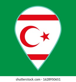 Turkish Republic Of Northern Cyprus flag icon travel vector