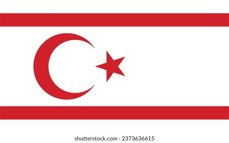 turkish republic of northern cyprus flag design vector