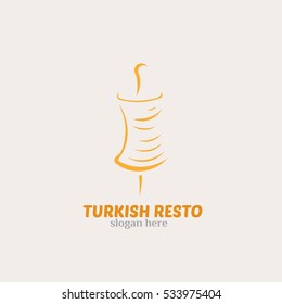Turkish Restaurant Logo Design Template. Vector Illustration